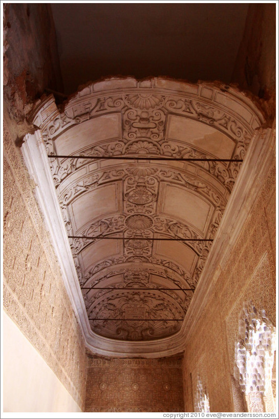 Ceiling, Sala de los Moc?bes, Patio de los Leones, Nasrid Palace, Alhambra.