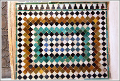 Pattern on wall (#8).  Nasrid Palace, Alhambra.