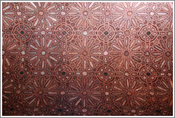 Ceiling detail, Sala de la Barca, Nasrid Palace, Alhambra at night.