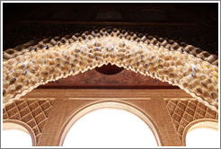 Arch with muqarnas, Sala de la Barca, Nasrid Palace, Alhambra.
