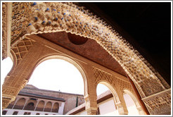 Arch with muqarnas, Sala de la Barca, Nasrid Palace, Alhambra.