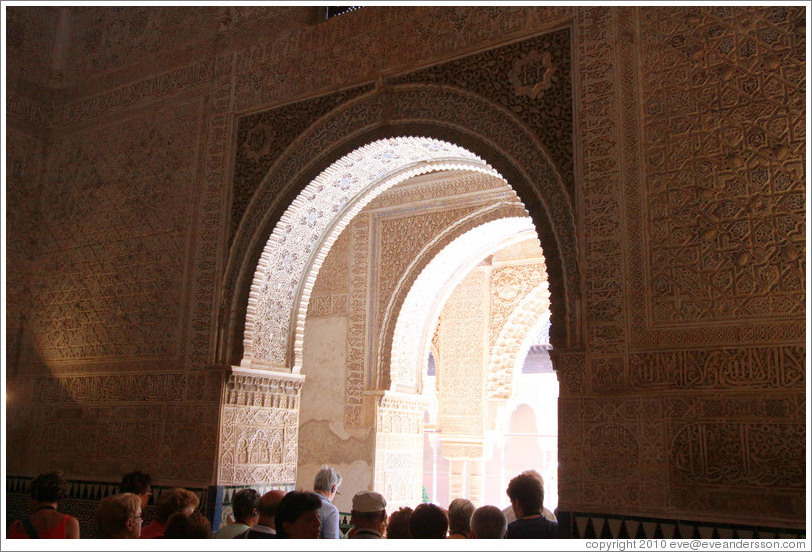 Arches, Sala de las Dos Hermanas, Nasrid Palace, Alhambra.