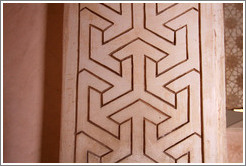 Stucco, arrow-like wall decoration, Nasrid Palace, Alhambra.