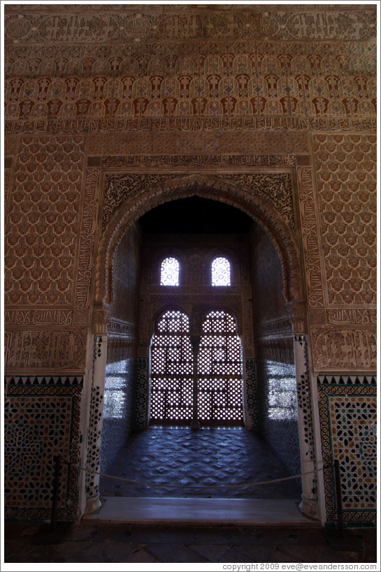 Windows.  Nasrid Palace, Alhambra.