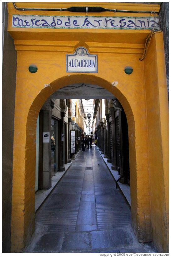 Entrance to the Alcaicer? originally Granada's Moorish silk bazaar.  City center.