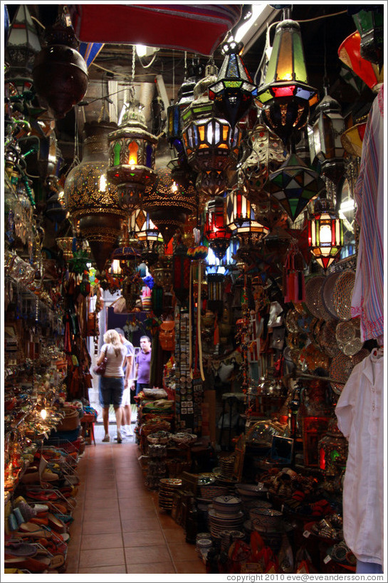 Moroccan-style lamps, Calle Ermita, city center.