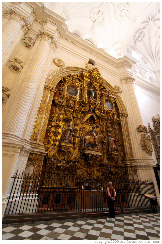 Granada Cathedral with man.