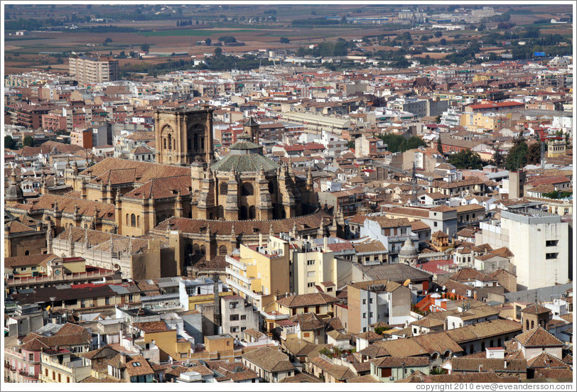 Cathedral, viewed from the Alhambra.