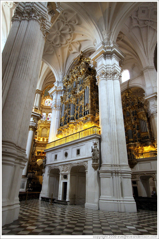 Organ pipes.  Granada Cathedral.