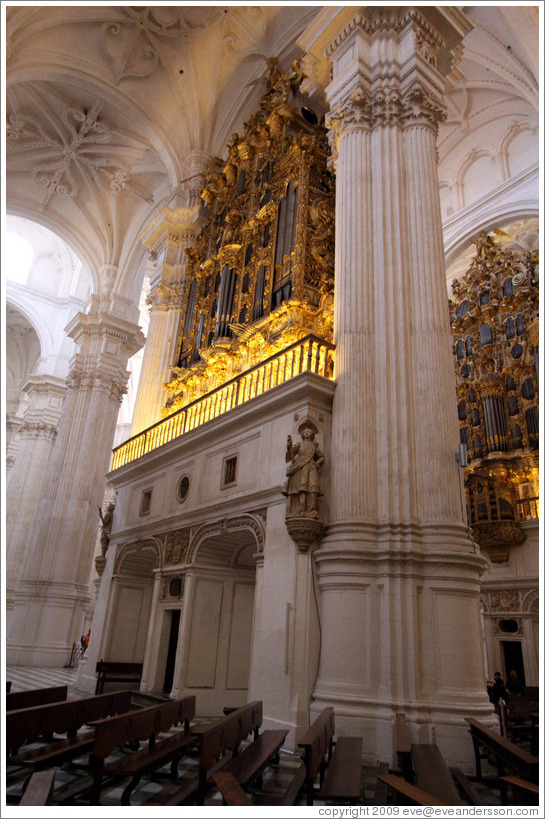 Organ pipes.  Granada Cathedral.