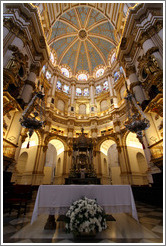 Stained glass rotunda.  Granada Cathedral.