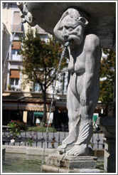One giant in the 17th century Fuente de los Gigantes (Fountain of the Giants). Plaza de Bib-Rambla, city center.