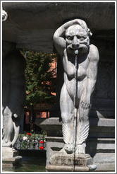 One giant in the 17th century Fuente de los Gigantes (Fountain of the Giants). Plaza de Bib-Rambla, city center.