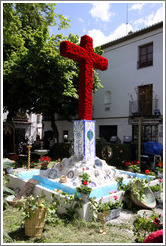 Cross for Fiesta de las Cruces in Plaza Largo.  Albaic?