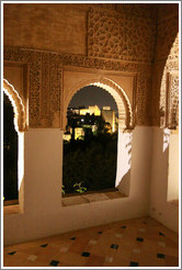 View from the mirador at night, Palacio de Generalife.