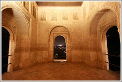 Torre de Ismail (Tower of Ismail) at night, Palacio de Generalife.