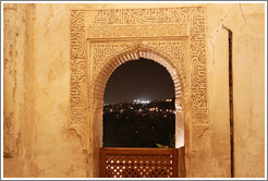 Nighttime view, Palacio de Generalife.