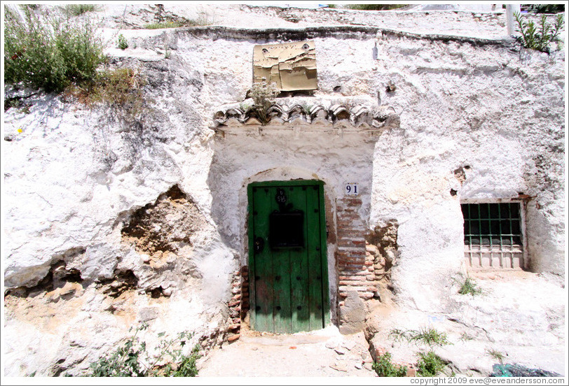Door of a cave house.  Camino del Sacromonte.