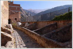 Outdoor bins, where olives were initially dropped off. 15th century Moorish olive oil mill, used by the town of Nig?elas until 1920.