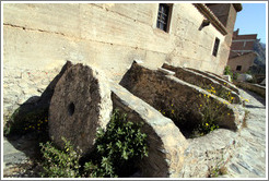 Outdoor bins, where olives were initially dropped off.  15th century Moorish olive oil mill, used by the town of Nig?elas until 1920.