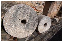 Stone wheels. 15th century Moorish olive oil mill, used by the town of Nig?elas until 1920.
