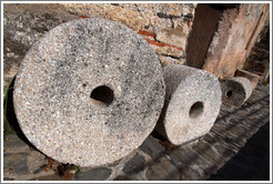 Stone wheels. 15th century Moorish olive oil mill, used by the town of Nig?elas until 1920.
