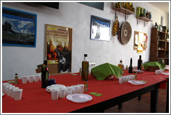 Olive oil tasting. Nig?elas, Granada province.