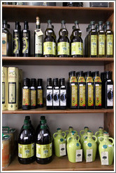 Bottles of olive oil.  Nig?elas, Granada province.