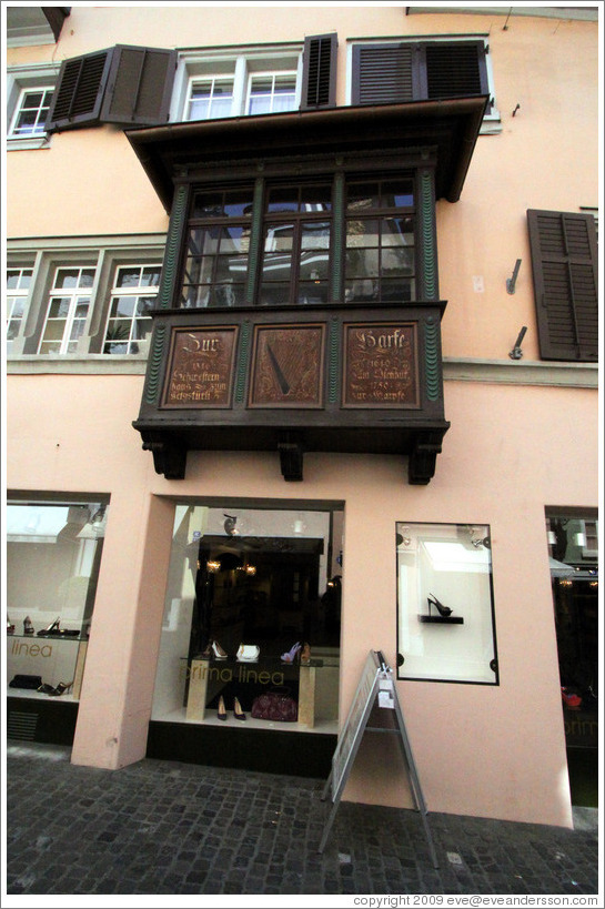 Bay window on Augustinergasse.  Altstadt (Old Town).