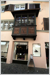 Bay window on Augustinergasse.  Altstadt (Old Town).