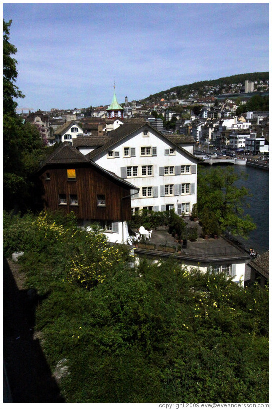 Houses below Lindenhof.  Altstadt (Old Town).