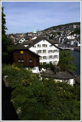 Houses below Lindenhof.  Altstadt (Old Town).