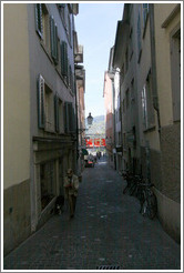 Narrow street off of Oberdorfstrasse.  Altstadt (Old Town).