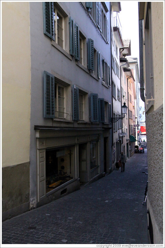 Narrow street off of Oberdorfstrasse.  Altstadt (Old Town).