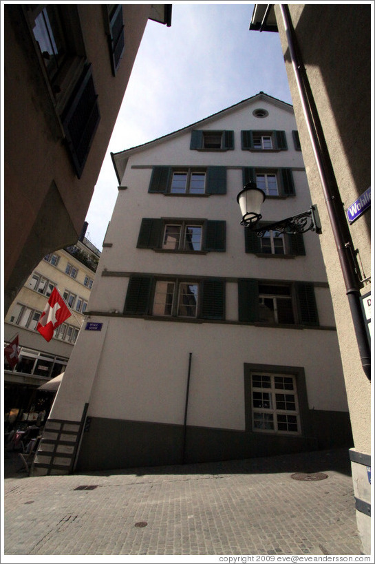 Intersection of Pfalzgasse and Wohllebgasse.  Altstadt (Old Town).