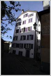 House with purple shutters.  Wohllebgasse.  Altstadt (Old Town).