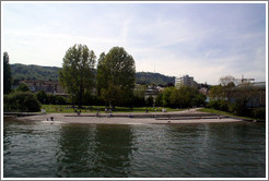 Swimming beach.  Wollishofen.  Z?richsee (Lake Z?rich).