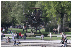 Metal sculpture in Z?richhorn Park.