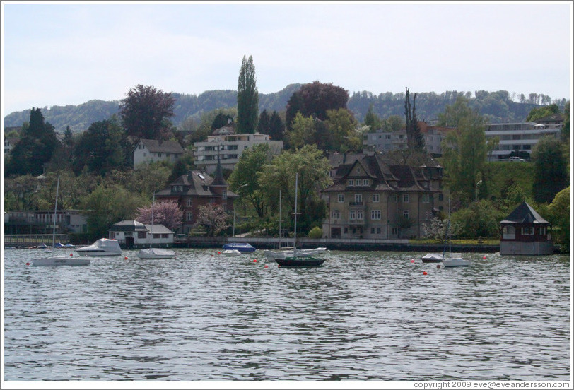 Waterfront at Wollishofen.  Z?richsee (Lake Z?rich).