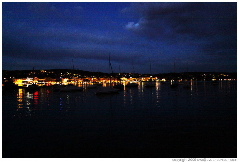 Z?richsee (Lake Z?rich) at night.