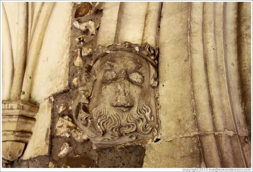 Eroded male figure, Brethren's Hall, Hospital of St Cross.