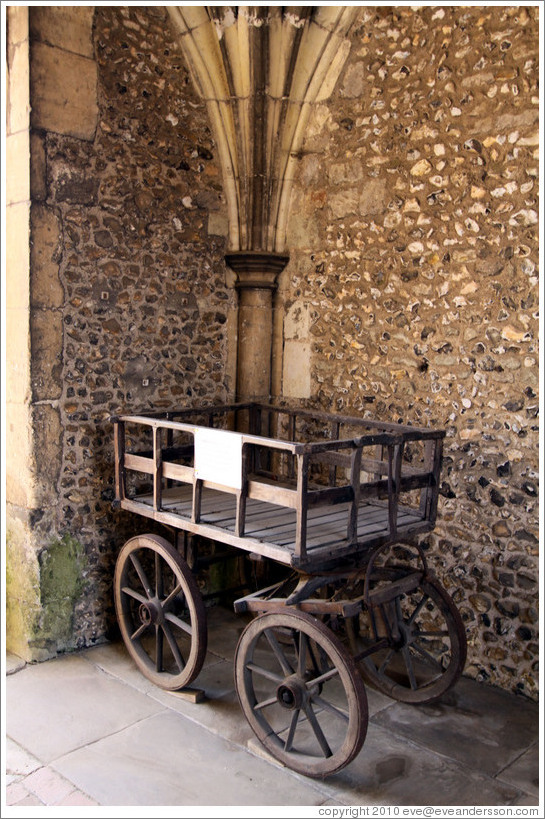 Cart (c 1870), used to carry coal and coke for heating, Hospital of St Cross.