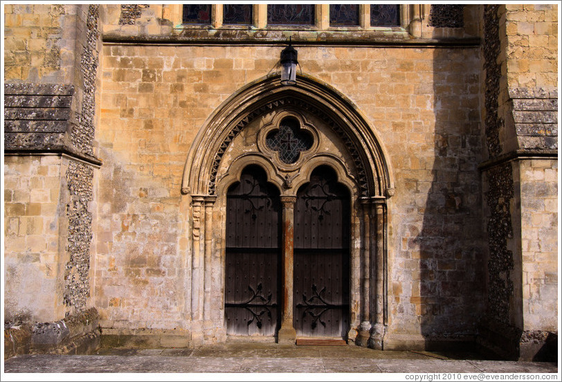 Door, Transitional Norman Church (12- to 14th-century construction), Hospital of St Cross.