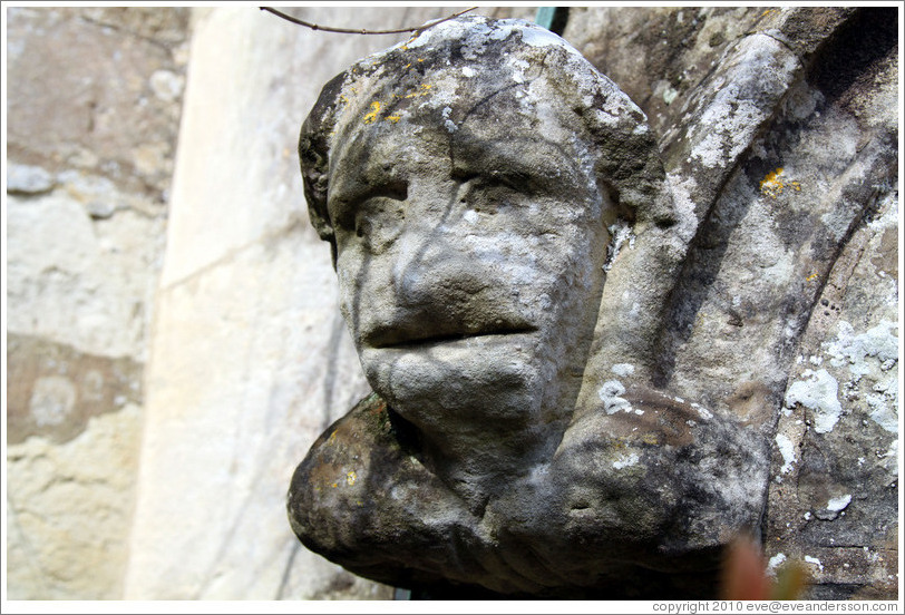 Eroded face sculpture, Hospital of St Cross.