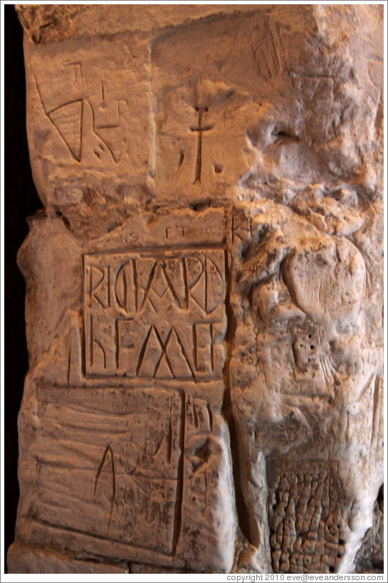 Graffiti made by prisoners.  Westgate.