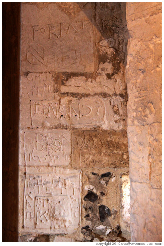 Graffiti made by prisoners.  Westgate.