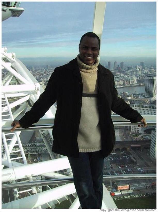 Mustapha Choi, in the London Eye.