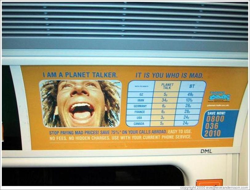 Planet Talker ad. Tube.
