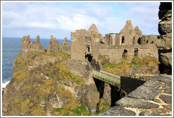 Dunluce Castle on a sea cliff.