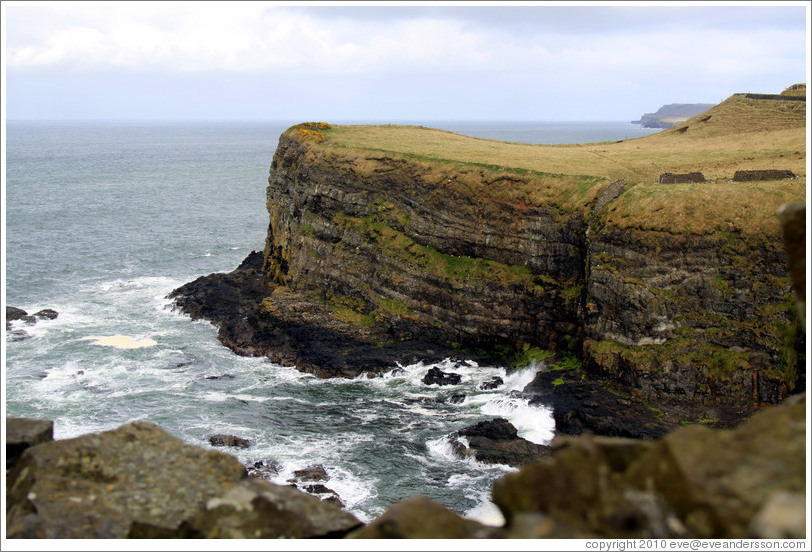 Sea cliff viewed from Dunluce Castle.